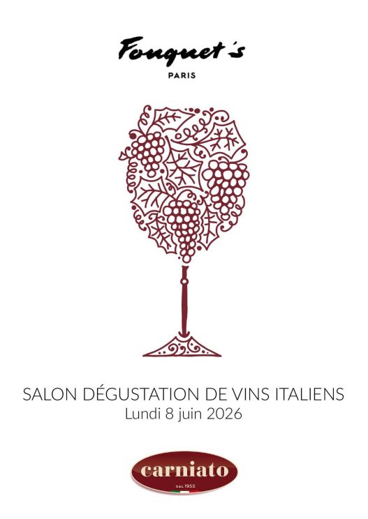 Salon de dégustation de vins italiens Carniato au Fouquet's Paris, le 8 juin 2026