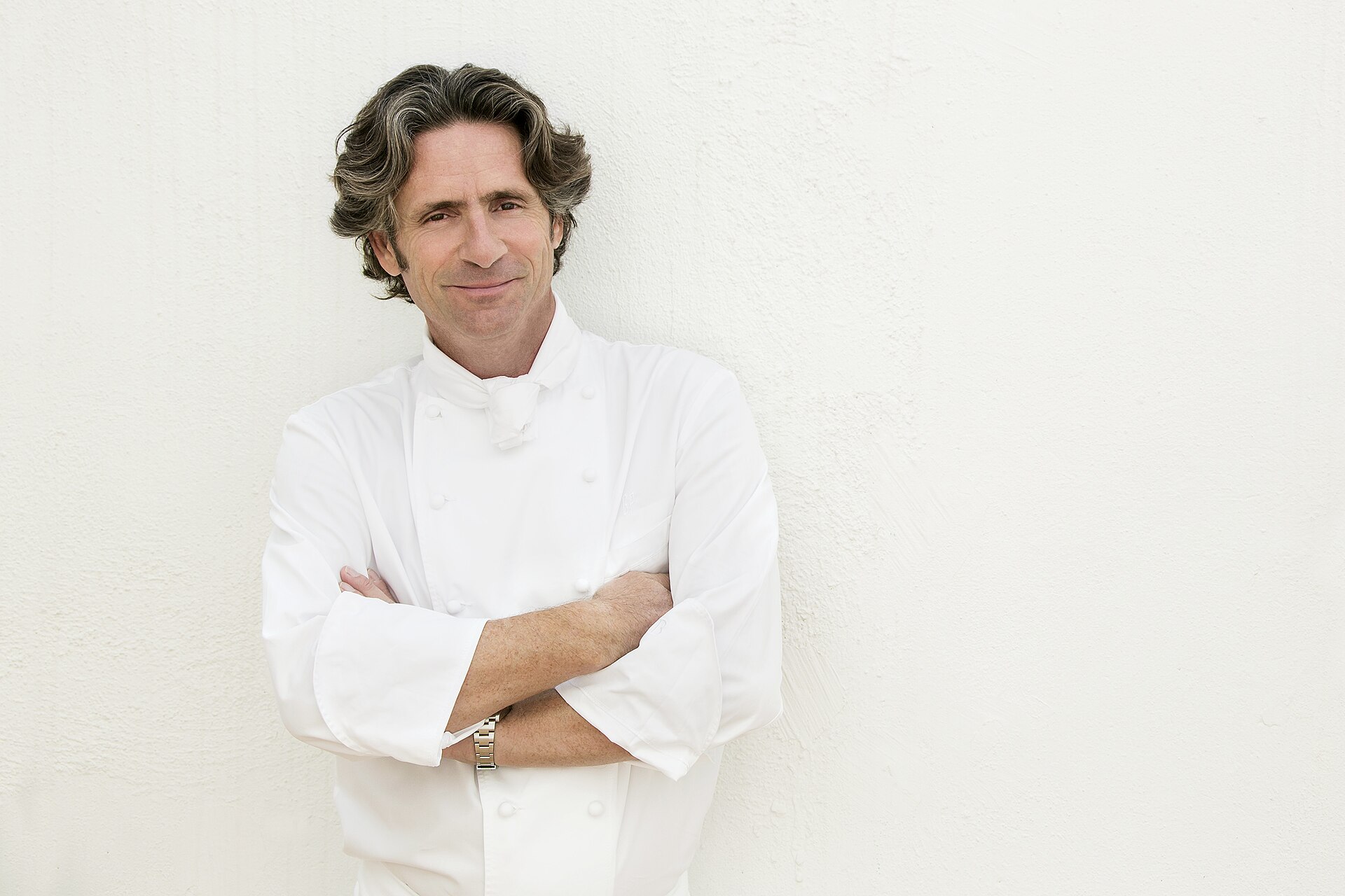 Le chef Gérald Passedat, du Petit Nice à Marseille, en veste de cuisine